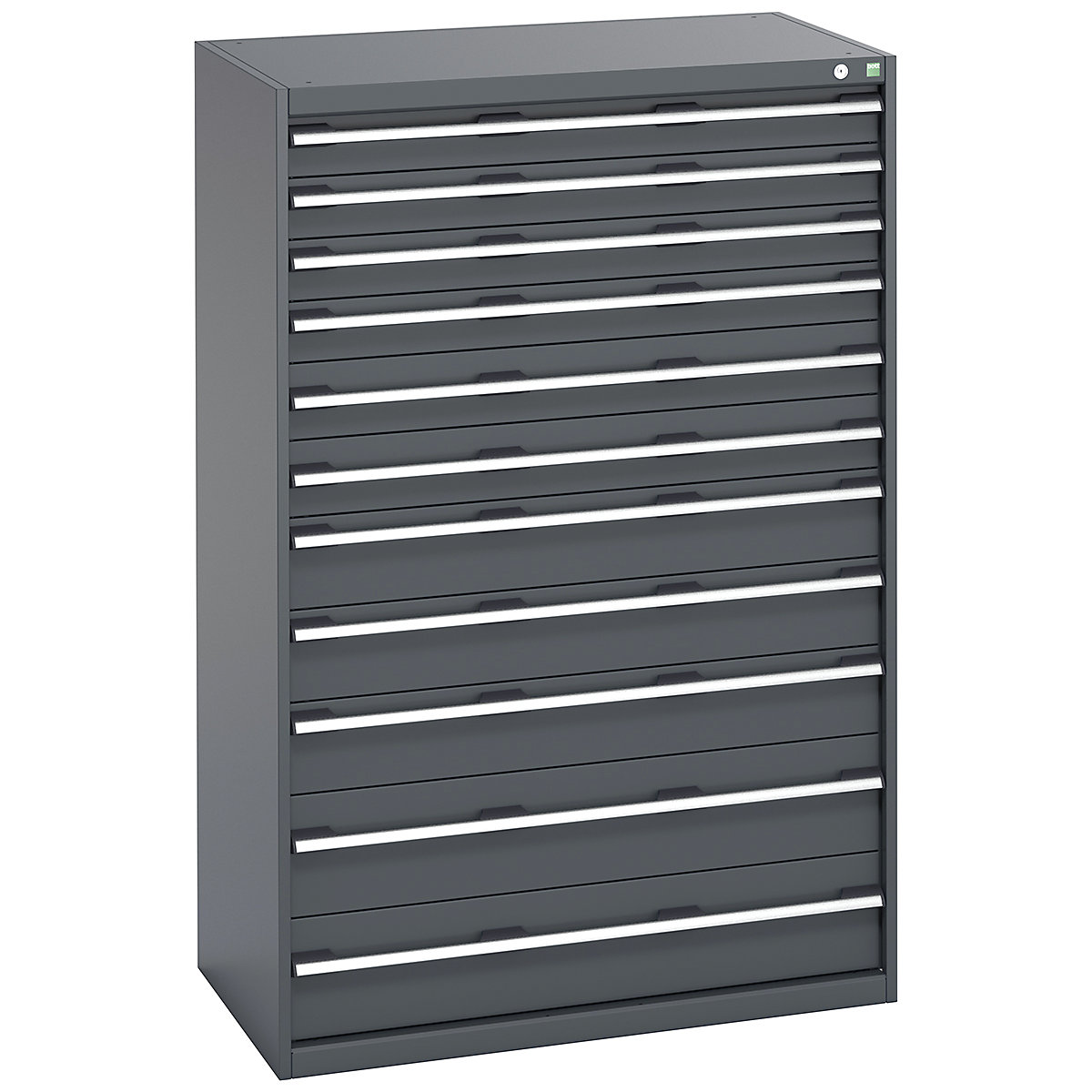 Bott Cubio Cabinets | 1050mm Wide, Bott Cubio Cabinets | 1050mm Wide, Bott Cubio Cabinet | 11 Drawers | 1600h x 1050w x 650d mm | Dark Grey Doors | Dark Grey Housing-0