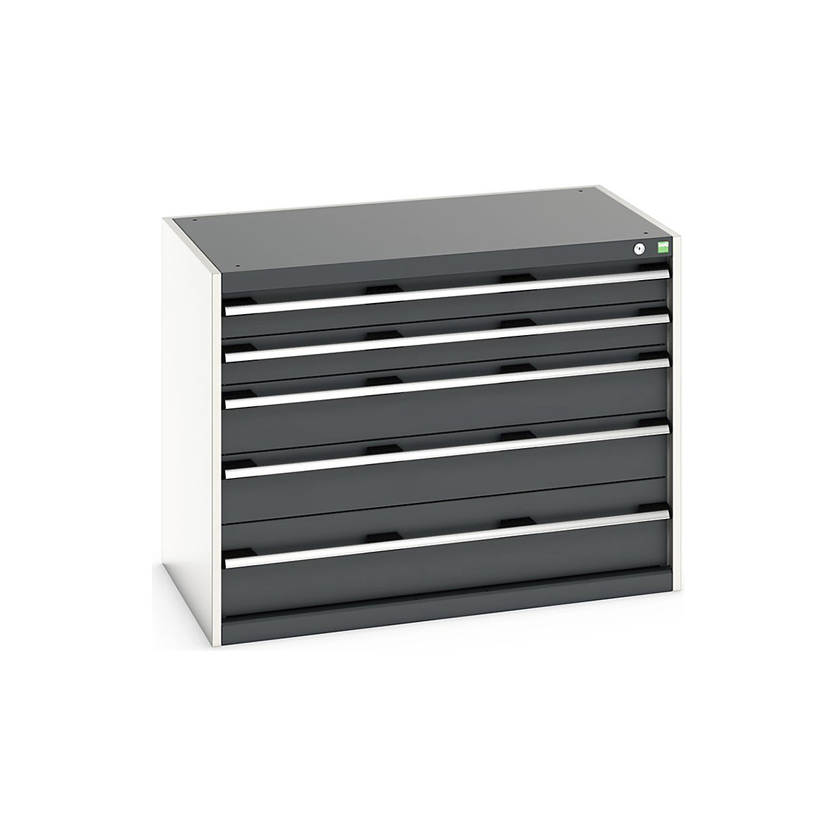 Bott Cubio Cabinets | 1050mm Wide, Bott Cubio Cabinets | 1050mm Wide, Bott Cubio Cabinet | 5 Drawers | 800h x 1050w x 650d mm | Dark Grey-0