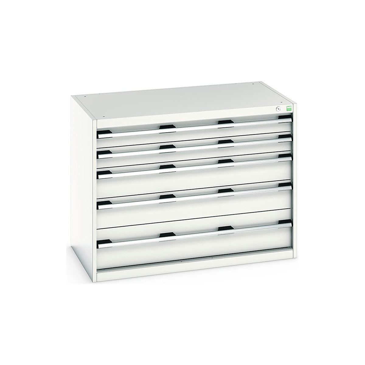 Bott Cubio Cabinets | 1050mm Wide, Bott Cubio Cabinets | 1050mm Wide, Bott Cubio Cabinet | 5 Drawers | 800h x 1050w x 650d mm | Light Grey-0