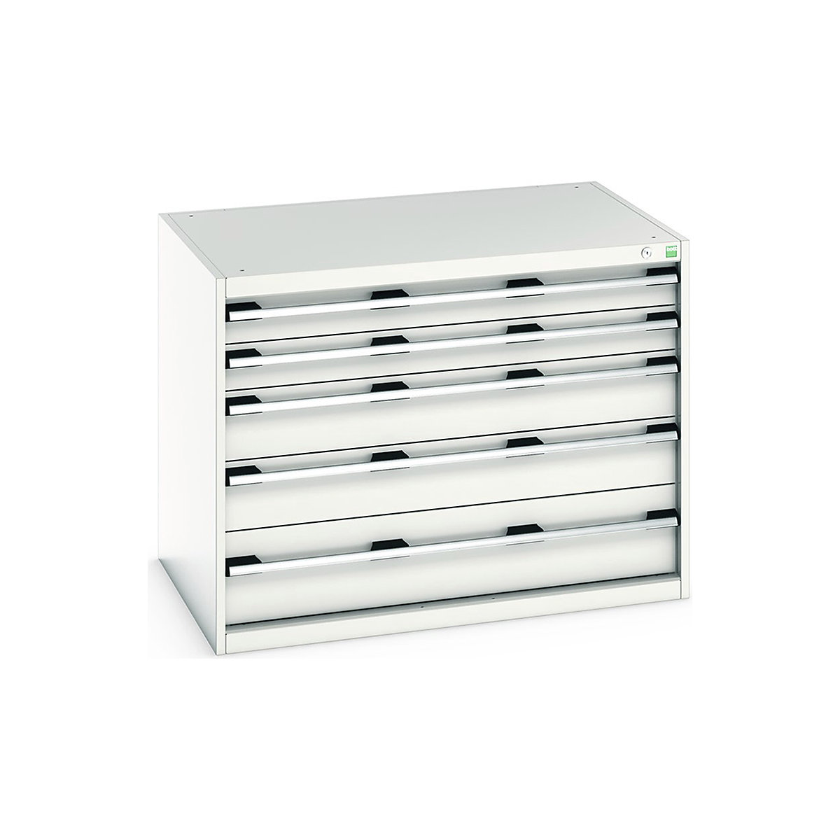Bott Cubio Cabinets | 1050mm Wide, Bott Cubio Cabinets | 1050mm Wide, Bott Cubio Cabinet | 5 Drawers | 800h x 1050w x 750d mm | Light Grey-0