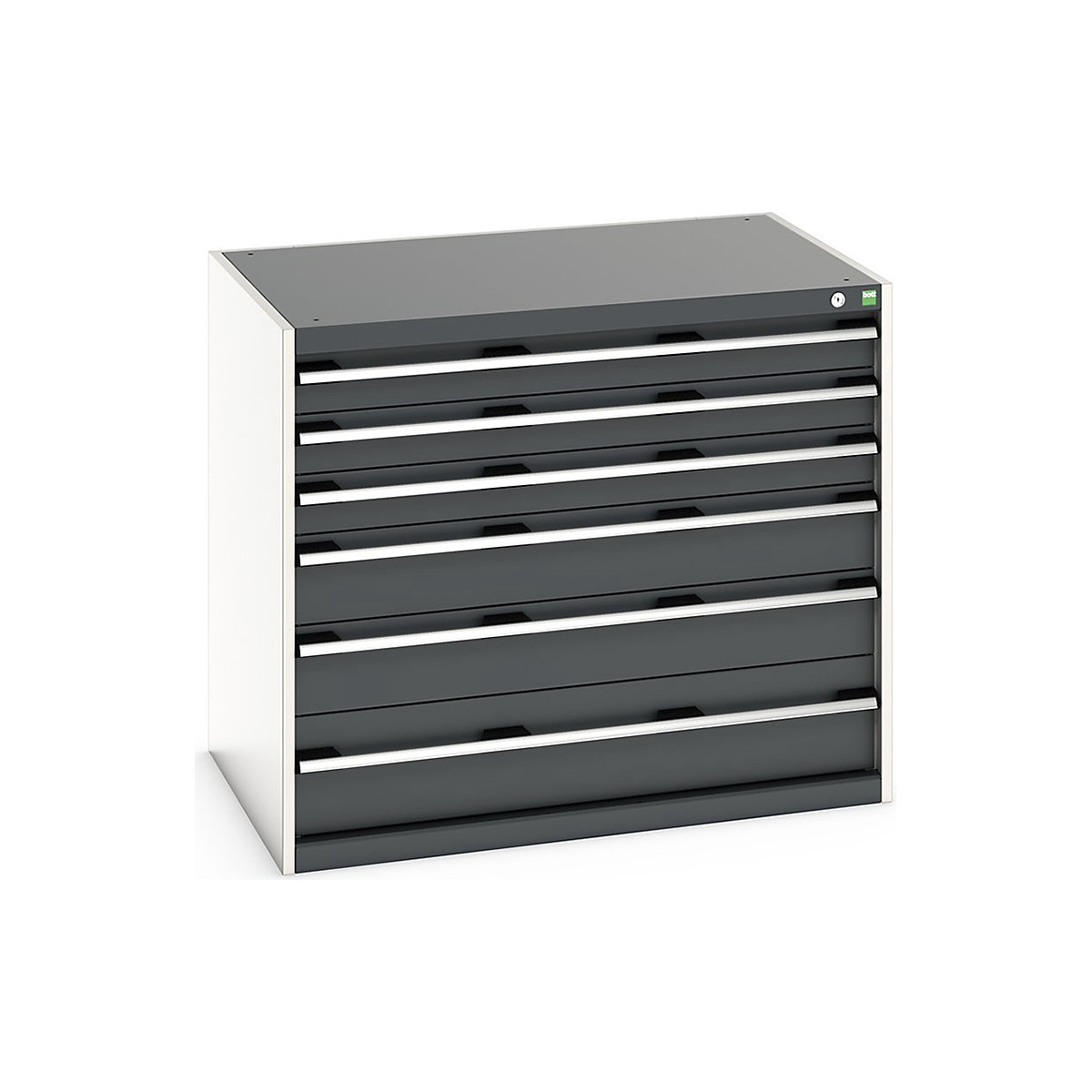 Bott Cubio Cabinets | 1050mm Wide, Bott Cubio Cabinets | 1050mm Wide, Bott Cubio Cabinet | 6 Drawers | 900h x 1050w x 750d mm | Dark Grey-0