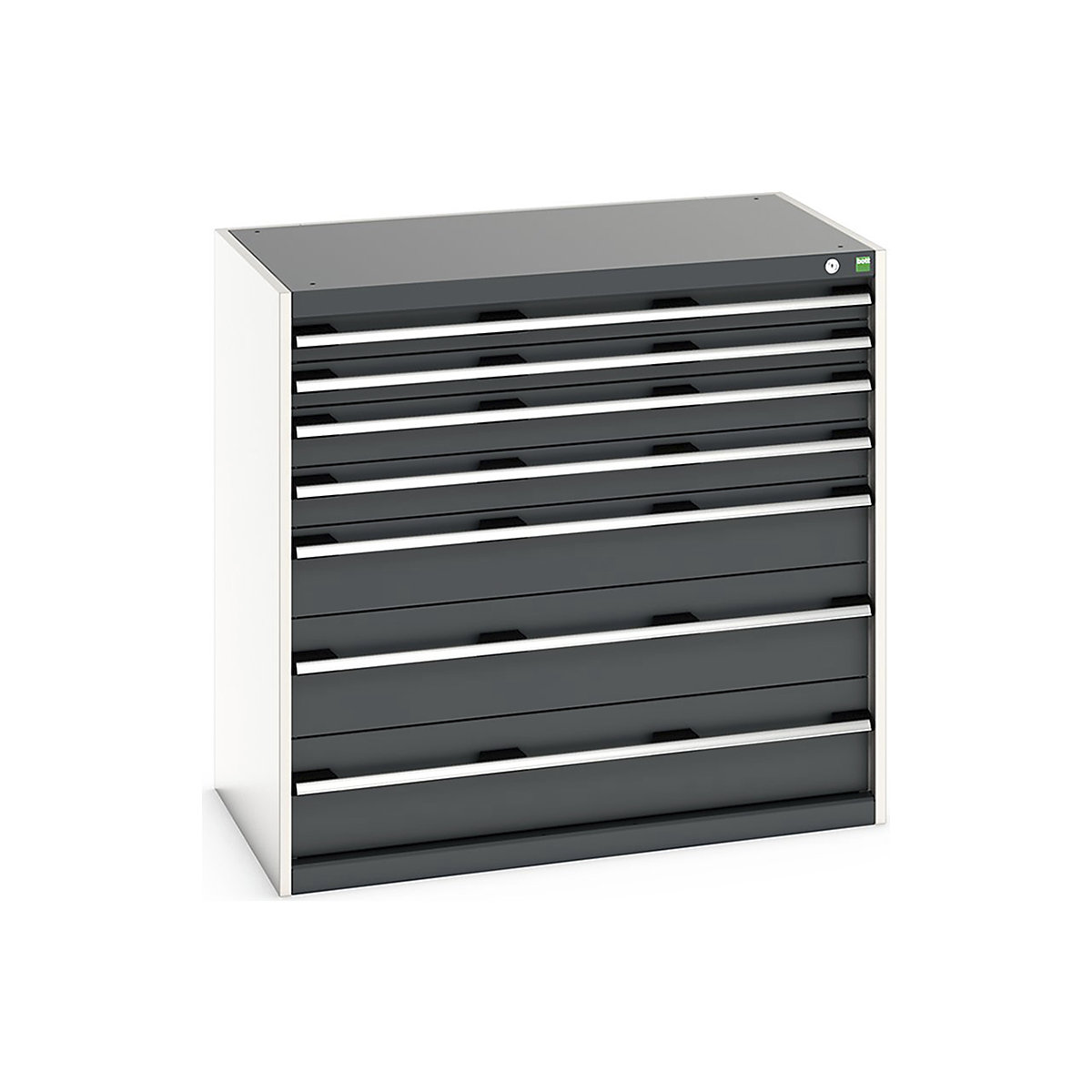 Bott Cubio Cabinets | 1050mm Wide, Bott Cubio Cabinets | 1050mm Wide, Bott Cubio Cabinet | 7 Drawers | 1000h x 1050w x 650d mm | Dark Grey-0