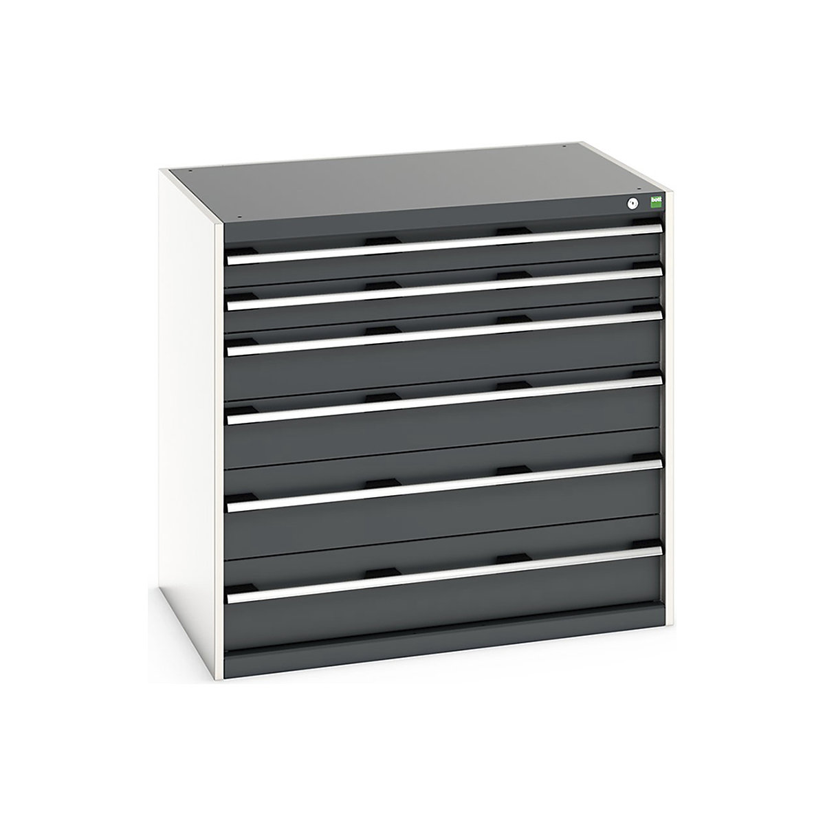 Bott Cubio Cabinets | 1050mm Wide, Bott Cubio Cabinets | 1050mm Wide, Bott Cubio Cabinet | 6 Drawers | 1000h x 1050w x 750d mm | Dark Grey-0