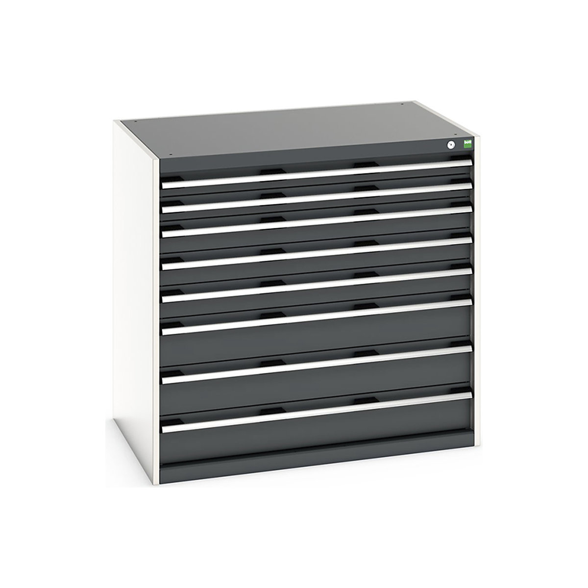 Bott Cubio Cabinets | 1050mm Wide, Bott Cubio Cabinets | 1050mm Wide, Bott Cubio Cabinet | 8 Drawers | 1000h x 1050w x 750d mm | Dark Grey-0