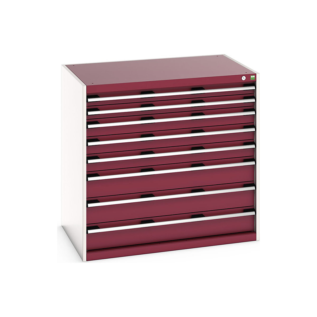 Bott Cubio Cabinets | 1050mm Wide, Bott Cubio Cabinets | 1050mm Wide, Bott Cubio Cabinet | 8 Drawers | 1000h x 1050w x 750d mm | Red-0