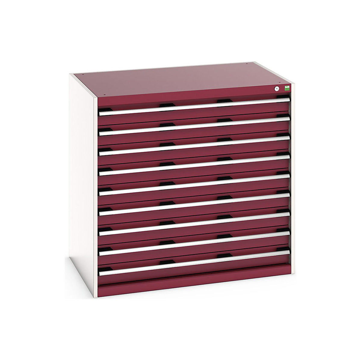 Bott Cubio Cabinets | 1050mm Wide, Bott Cubio Cabinets | 1050mm Wide, Bott Cubio Cabinet | 9 Drawers | 1000h x 1050w x 750d mm | Red-0