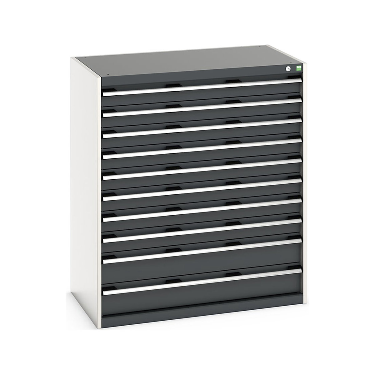 Bott Cubio Cabinets | 1050mm Wide, Bott Cubio Cabinets | 1050mm Wide, Bott Cubio Cabinet | 10 Drawers | 1200h x 1050w x 650d mm | Dark Grey-0