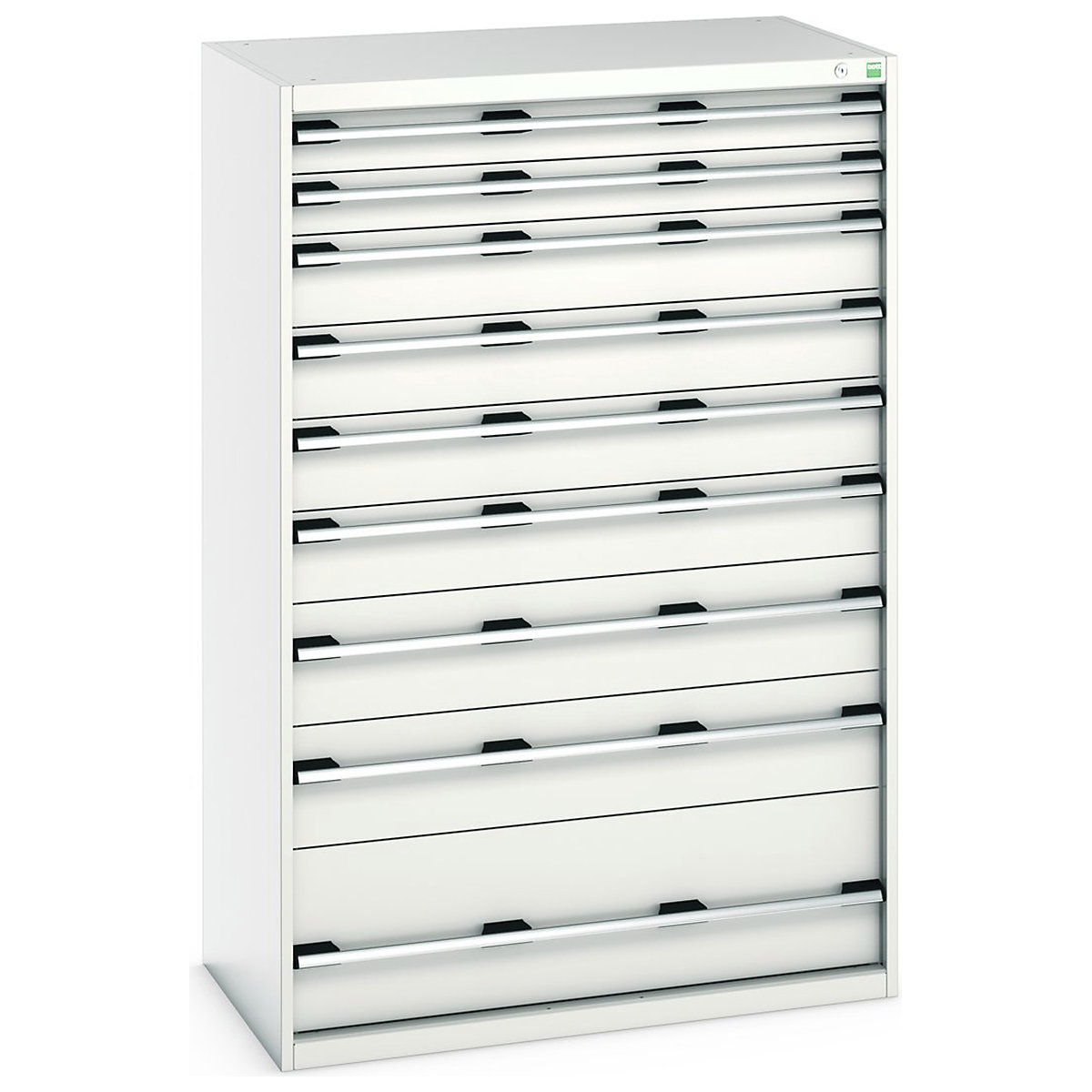Bott Cubio Cabinets | 1050mm Wide, Bott Cubio Cabinets | 1050mm Wide, Bott Cubio Cabinet | 9 Drawers | 1600h x 1050w x 650d mm | Light Grey-0