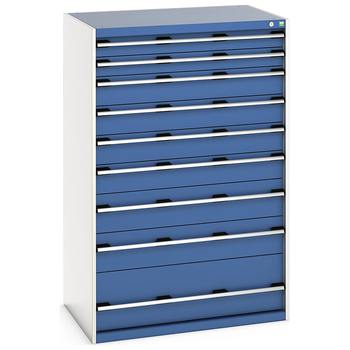 Bott Cubio Cabinets | 1050mm Wide, Bott Cubio Cabinets | 1050mm Wide, Bott Cubio Cabinet | 9 Drawers | 1600h x 1050w x 750d mm | Blue-0