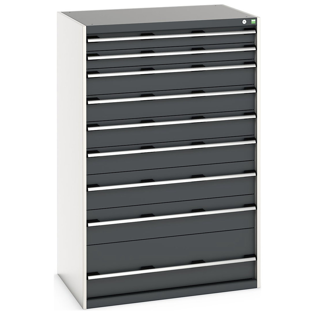 Bott Cubio Cabinets | 1050mm Wide, Bott Cubio Cabinets | 1050mm Wide, Bott Cubio Cabinet | 9 Drawers | 1600h x 1050w x 750d mm | Dark Grey-0