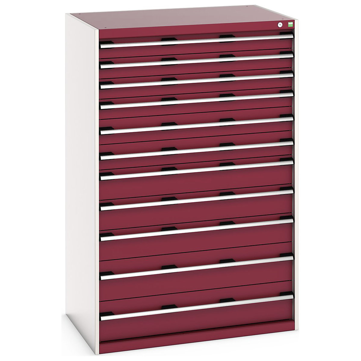 Bott Cubio Cabinets | 1050mm Wide, Bott Cubio Cabinets | 1050mm Wide, Bott Cubio Cabinet | 11 Drawers | 1600h x 1050w x 750d mm | Red-0