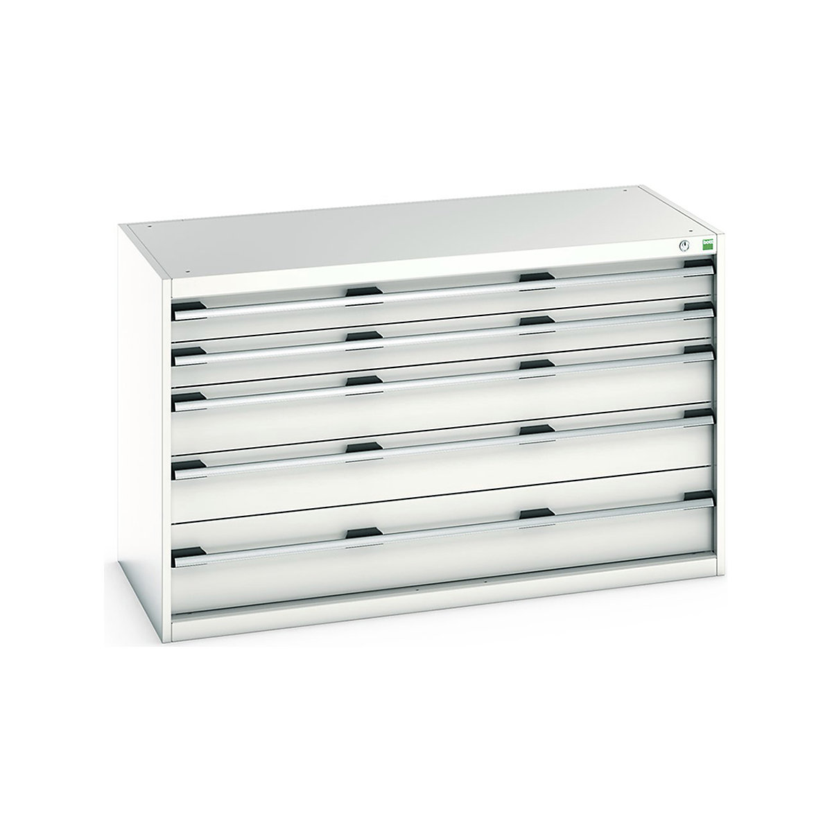 Bott Cubio Cabinets | 1300mm Wide, Bott Cubio Cabinets | 1300mm Wide, Bott Cubio Cabinets | 5 Drawers | 800h x 1300w x 650d mm | Light Grey-0