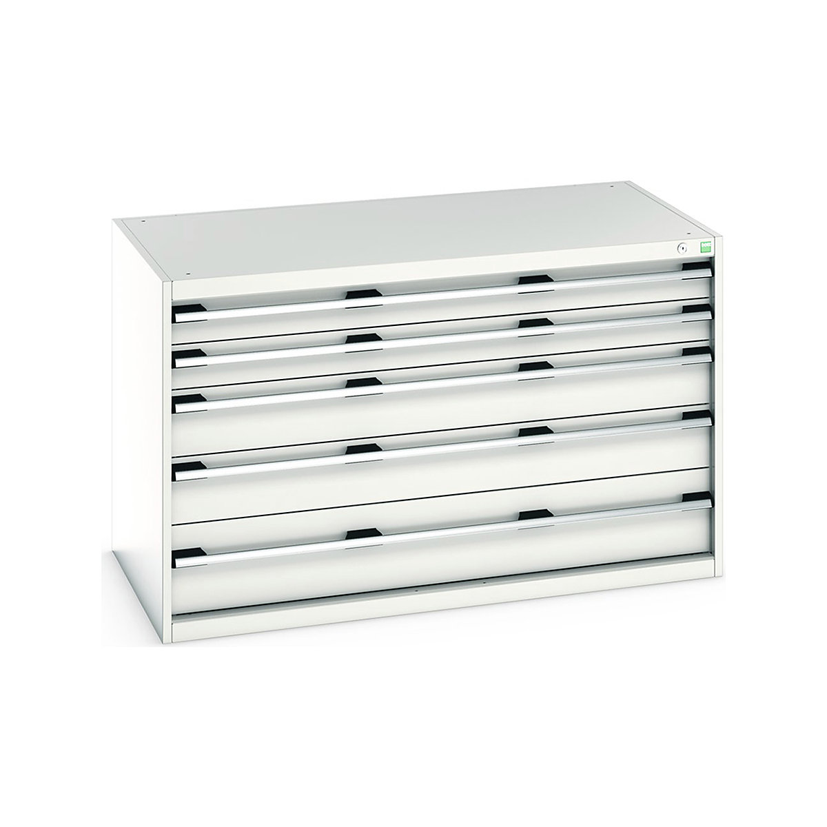 Bott Cubio Cabinets | 1300mm Wide, Bott Cubio Cabinets | 1300mm Wide, Bott Cubio Cabinets | 5 Drawers | 800h x 1300w x 750d mm | Light Grey-0