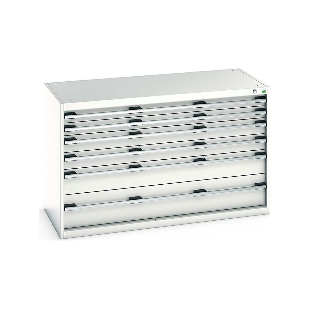 Bott Cubio Cabinets | 1300mm Wide, Bott Cubio Cabinets | 1300mm Wide, Bott Cubio Cabinets | 6 Drawers | 800h x 1300w x 650d mm | Light Grey-0