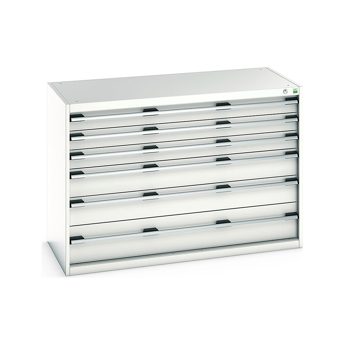 Bott Cubio Cabinets | 1300mm Wide, Bott Cubio Cabinets | 1300mm Wide, Bott Cubio Cabinets | 6 Drawers | 900h x 1300w x 650d mm | Light Grey-0
