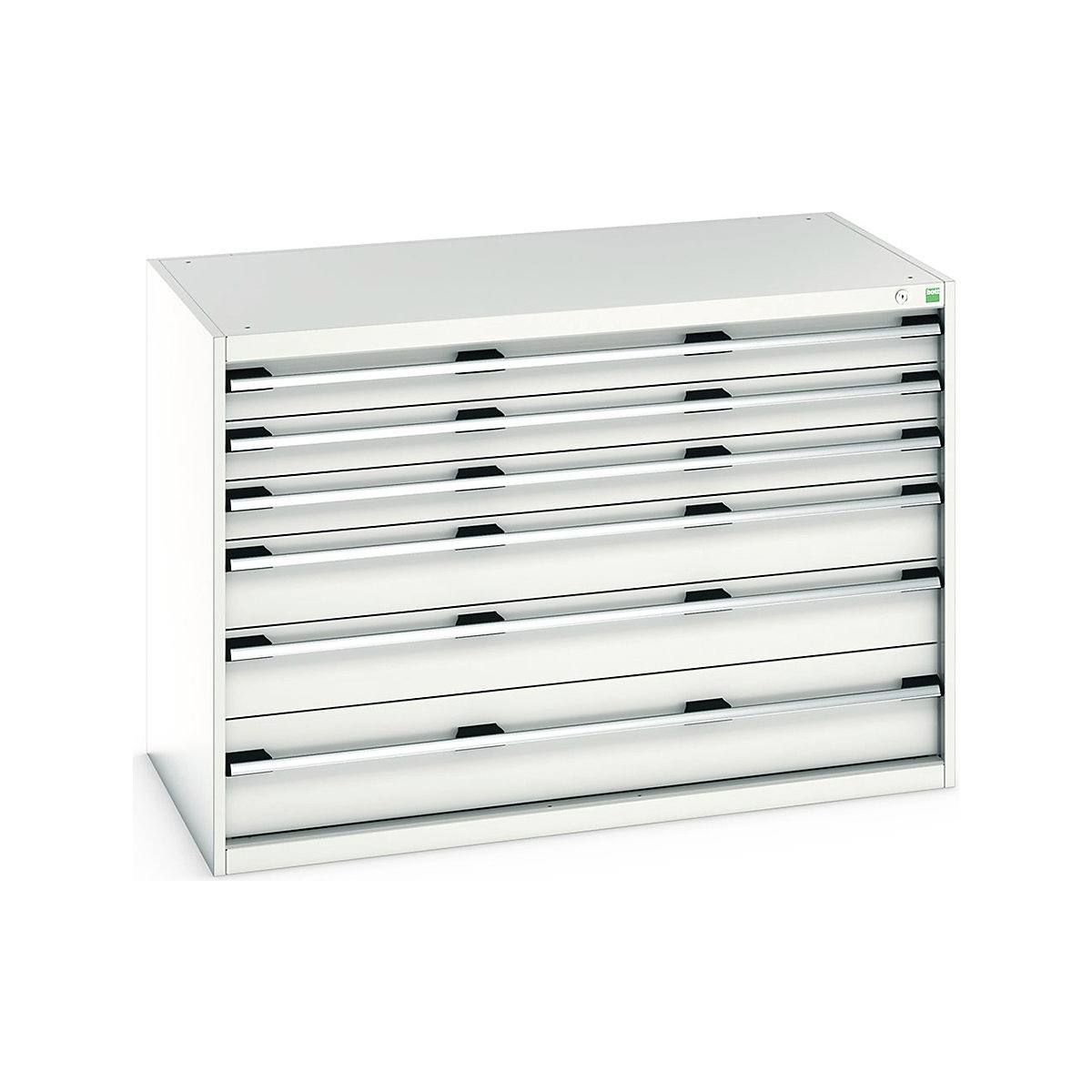 Bott Cubio Cabinets | 1300mm Wide, Bott Cubio Cabinets | 1300mm Wide, Bott Cubio Cabinets | 6 Drawers | 900h x 1300w x 750d mm | Light Grey-0