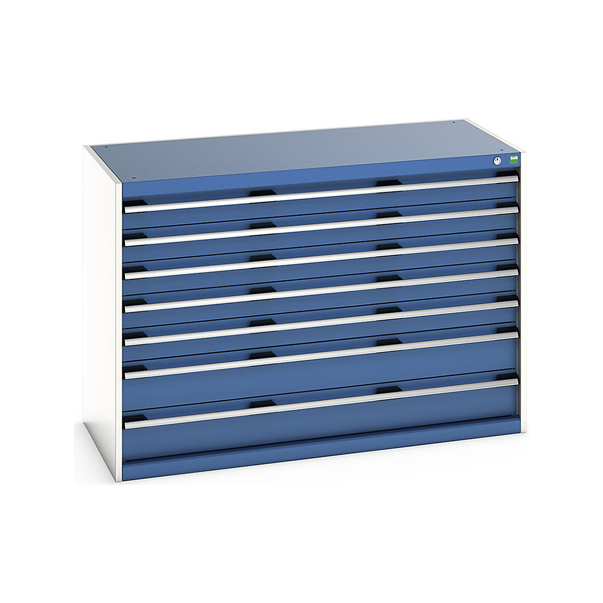 Bott Cubio Cabinets | 1300mm Wide, Bott Cubio Cabinets | 1300mm Wide, Bott Cubio Cabinets | 7 Drawers | 900h x 1300w x 650d mm | Blue-0