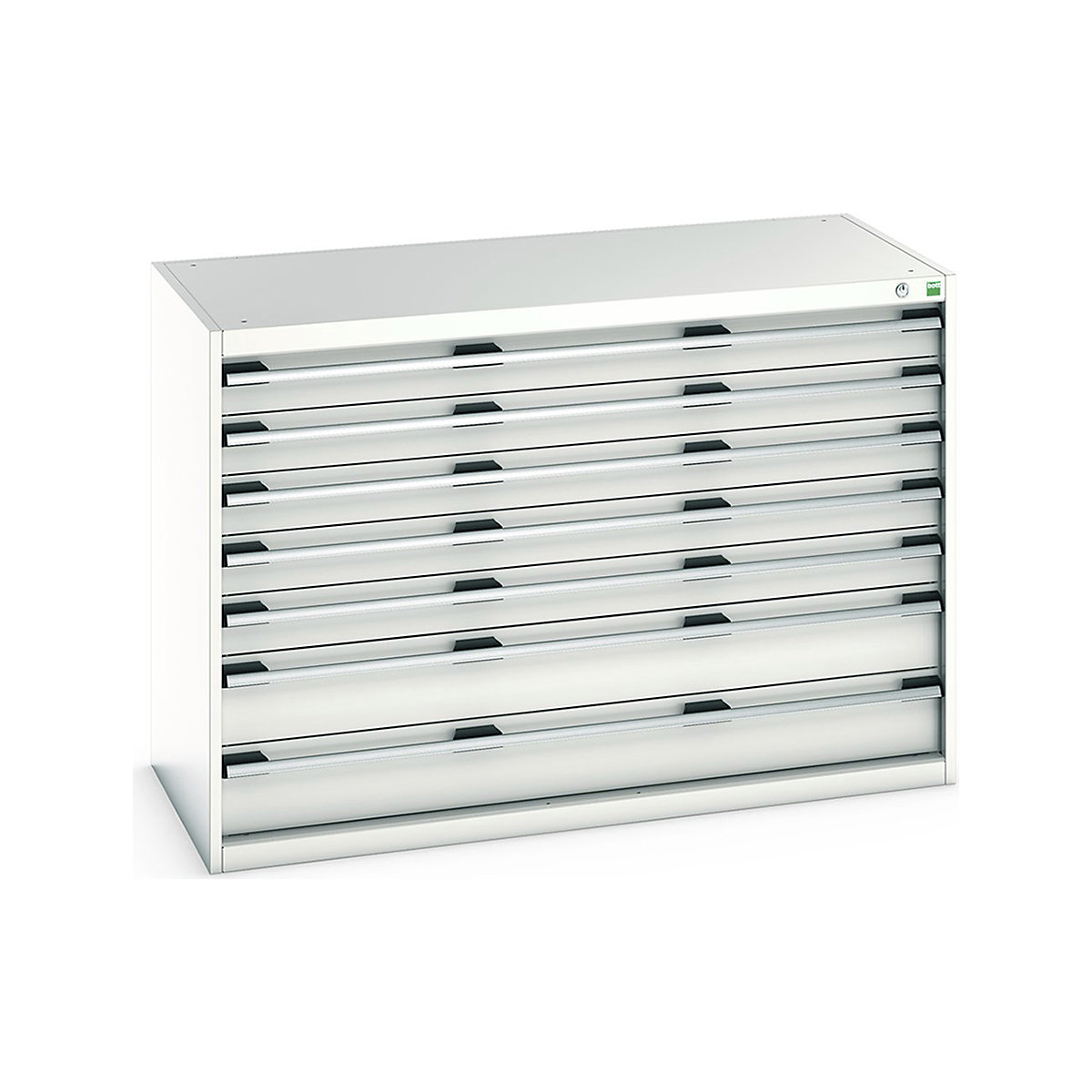 Bott Cubio Cabinets | 1300mm Wide, Bott Cubio Cabinets | 1300mm Wide, Bott Cubio Cabinets | 7 Drawers | 900h x 1300w x 650d mm | Light Grey-0
