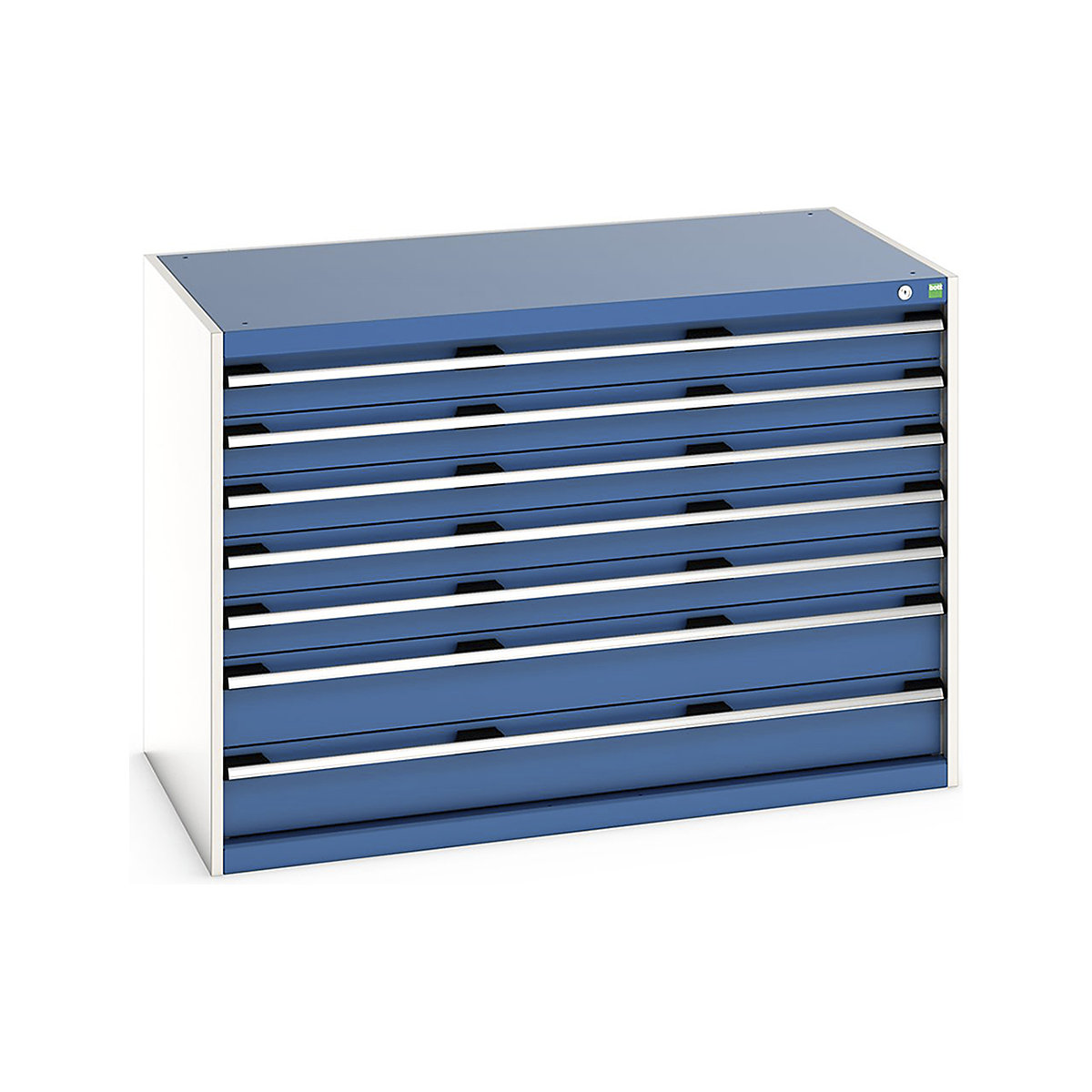 Bott Cubio Cabinets | 1300mm Wide, Bott Cubio Cabinets | 1300mm Wide, Bott Cubio Cabinets | 7 Drawers | 900h x 1300w x 750d mm | Blue-0