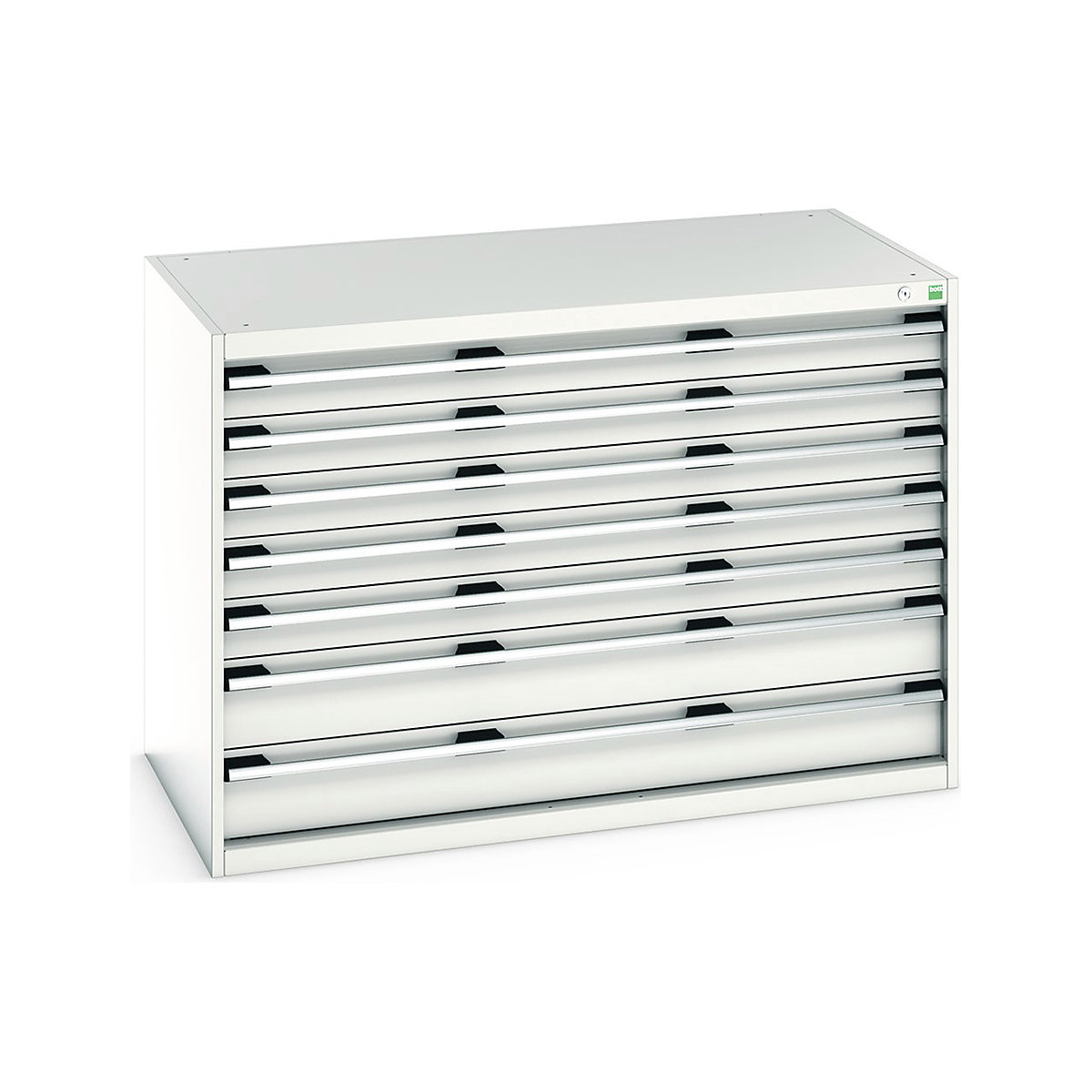 Bott Cubio Cabinets | 1300mm Wide, Bott Cubio Cabinets | 1300mm Wide, Bott Cubio Cabinets | 7 Drawers | 900h x 1300w x 750d mm | Light Grey-0