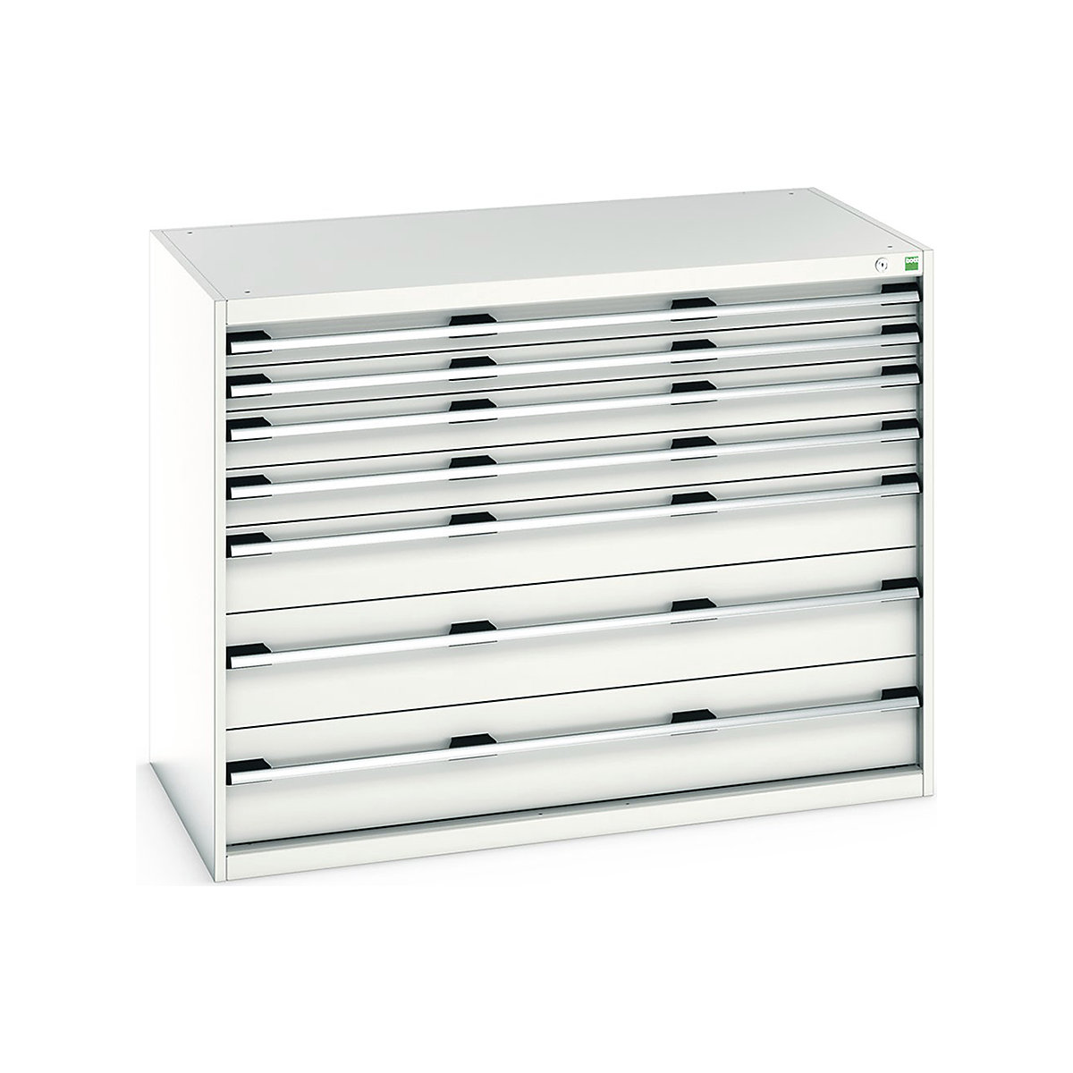 Bott Cubio Cabinets | 1300mm Wide, Bott Cubio Cabinets | 1300mm Wide, Bott Cubio Cabinets | 7 Drawers | 1000h x 1300w x 750d mm | Light Grey-0