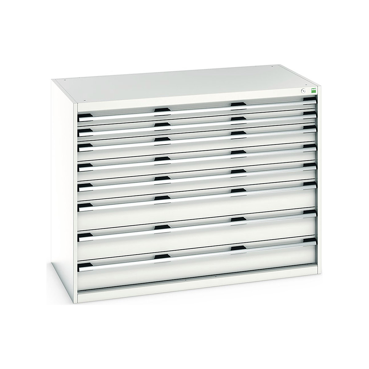 Bott Cubio Cabinets | 1300mm Wide, Bott Cubio Cabinets | 1300mm Wide, Bott Cubio Cabinets | 8 Drawers | 1000h x 1300w x 750d mm | Light Grey-0
