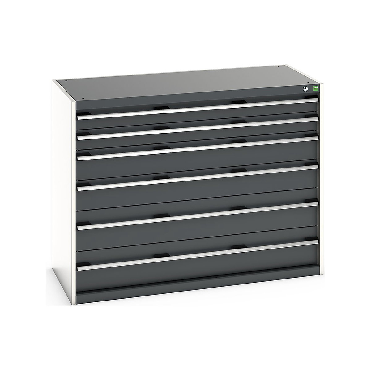 Bott Cubio Cabinets | 1300mm Wide, Bott Cubio Cabinets | 1300mm Wide, Bott Cubio Cabinets | 6 Drawers | 1000h x 1300w x 650d mm | Dark Grey-0