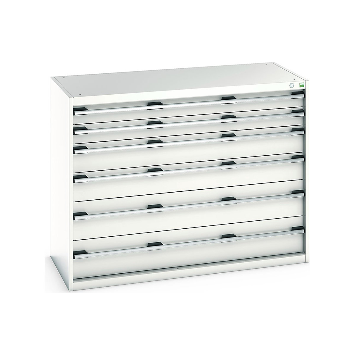 Bott Cubio Cabinets | 1300mm Wide, Bott Cubio Cabinets | 1300mm Wide, Bott Cubio Cabinets | 6 Drawers | 1000h x 1300w x 650d mm | Light Grey-0