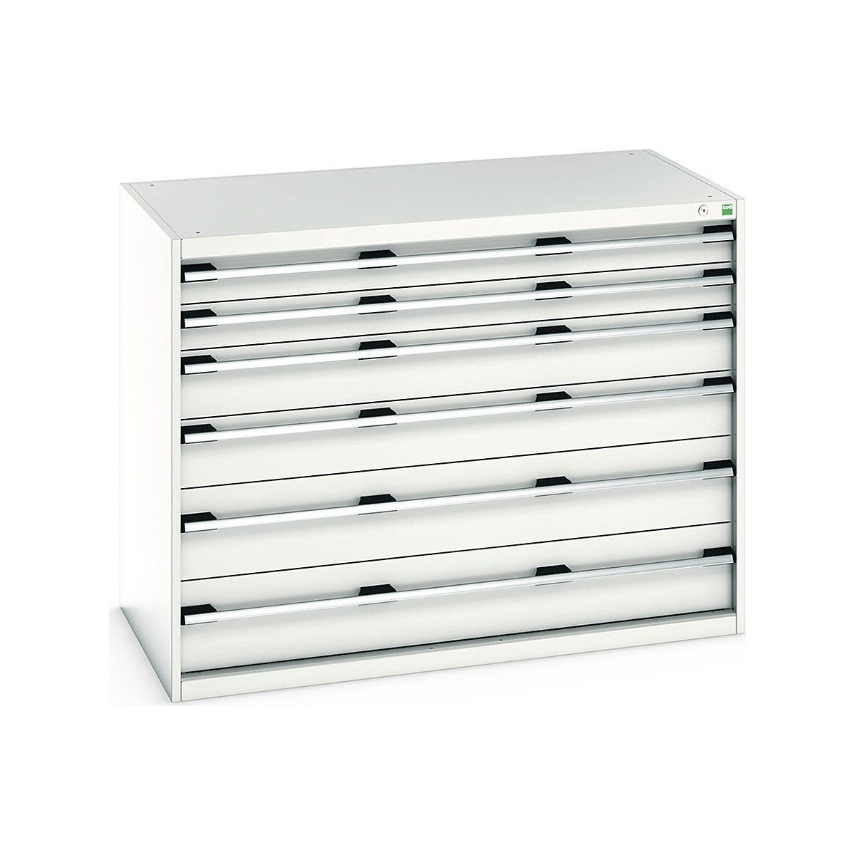 Bott Cubio Cabinets | 1300mm Wide, Bott Cubio Cabinets | 1300mm Wide, Bott Cubio Cabinets | 6 Drawers | 1000h x 1300w x 750d mm | Light Grey-0
