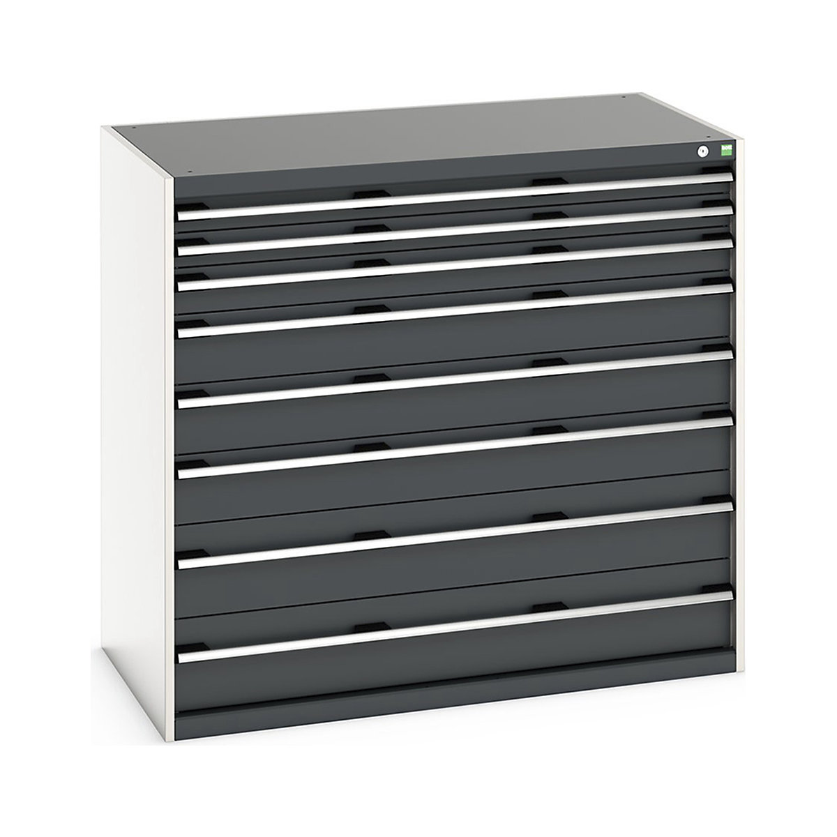 Bott Cubio Cabinets | 1300mm Wide, Bott Cubio Cabinets | 1300mm Wide, Bott Cubio Cabinets | 8 Drawers | 1200h x 1300w x 750d mm | Dark Grey-0