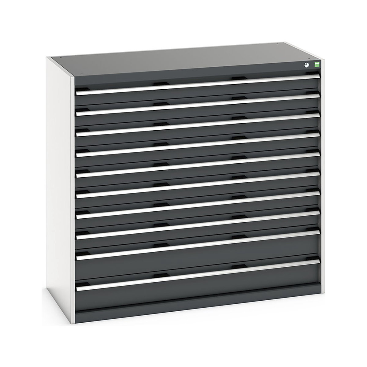 Bott Cubio Cabinets | 1300mm Wide, Bott Cubio Cabinets | 1300mm Wide, Bott Cubio Cabinets | 10 Drawers | 1200h x 1300w x 650d mm | Dark Grey-0