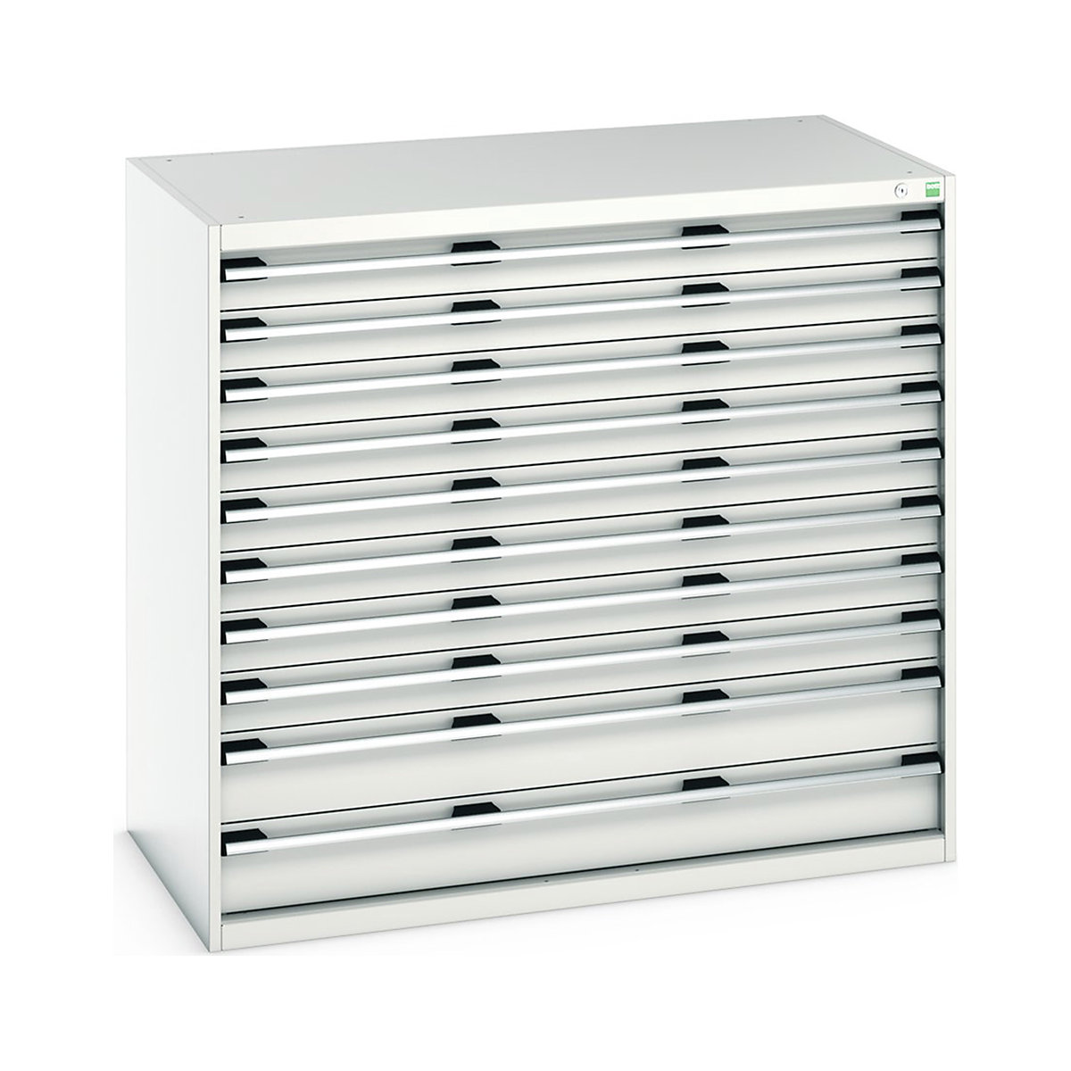 Bott Cubio Cabinets | 1300mm Wide, Bott Cubio Cabinets | 1300mm Wide, Bott Cubio Cabinets | 10 Drawers | 1200h x 1300w x 750d mm | Light Grey-0