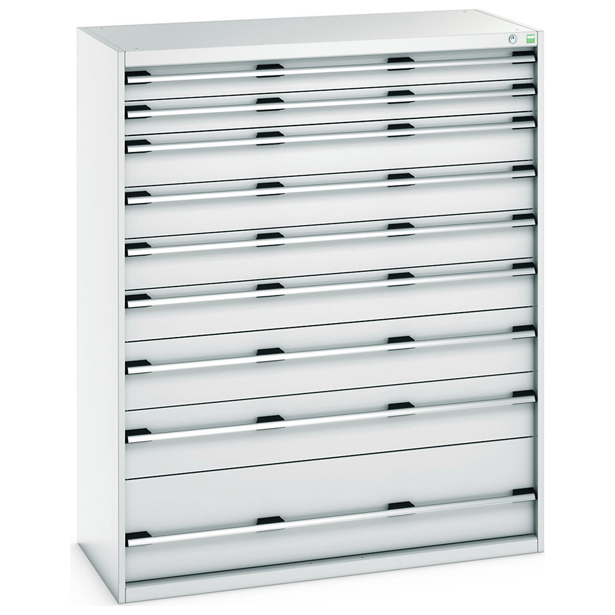 Bott Cubio Cabinets | 1300mm Wide, Bott Cubio Cabinets | 1300mm Wide, Bott Cubio Cabinets | 9 Drawers | 1600h x 1300w x 650d mm | Light Grey-0