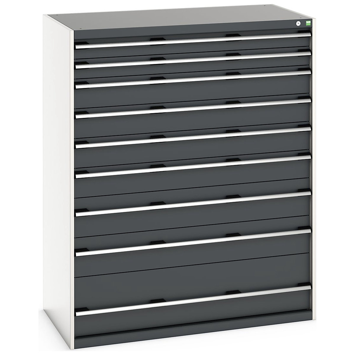 Bott Cubio Cabinets | 1300mm Wide, Bott Cubio Cabinets | 1300mm Wide, Bott Cubio Cabinets | 9 Drawers | 1600h x 1300w x 750d mm | Dark Grey-0