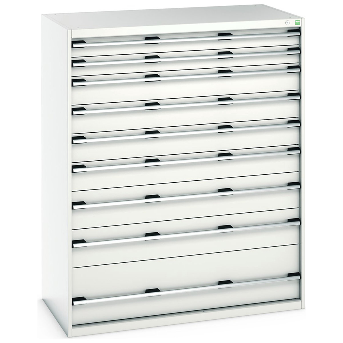 Bott Cubio Cabinets | 1300mm Wide, Bott Cubio Cabinets | 1300mm Wide, Bott Cubio Cabinets | 9 Drawers | 1600h x 1300w x 750d mm | Light Grey-0