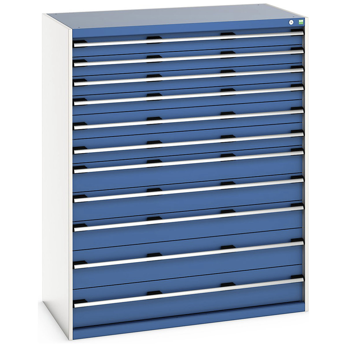 Bott Cubio Cabinets | 1300mm Wide, Bott Cubio Cabinets | 1300mm Wide, Bott Cubio Cabinets | 11 Drawers | 1600h x 1300w x 750d mm | Blue-0