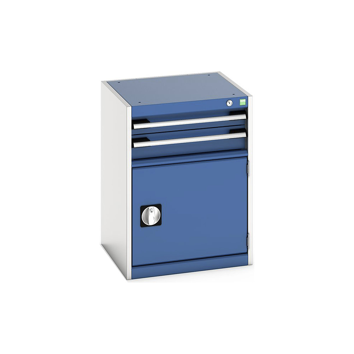 Bott Cubio Cabinets | 525mm Wide, Bott Cubio Cabinets | 525mm Wide, Bott Cubio Cabinet | 1 Cupboard & 2 Drawers | 700h x 525w x 525d mm| Blue-0