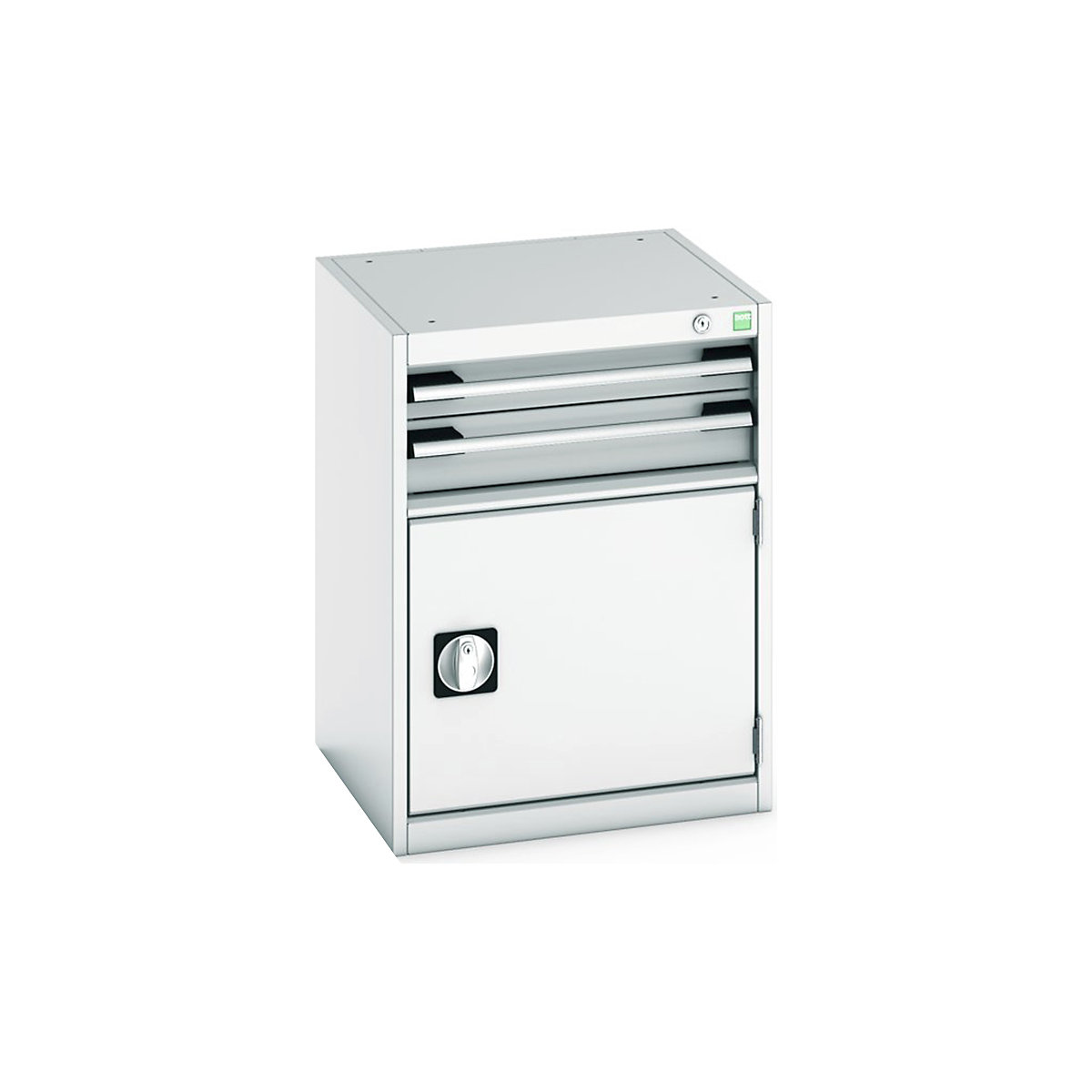Bott Cubio Cabinets | 525mm Wide, Bott Cubio Cabinets | 525mm Wide, Bott Cubio Cabinet | 1 Cupboard & 2 Drawers | 700h x 525w x 525d mm | Light Grey-0