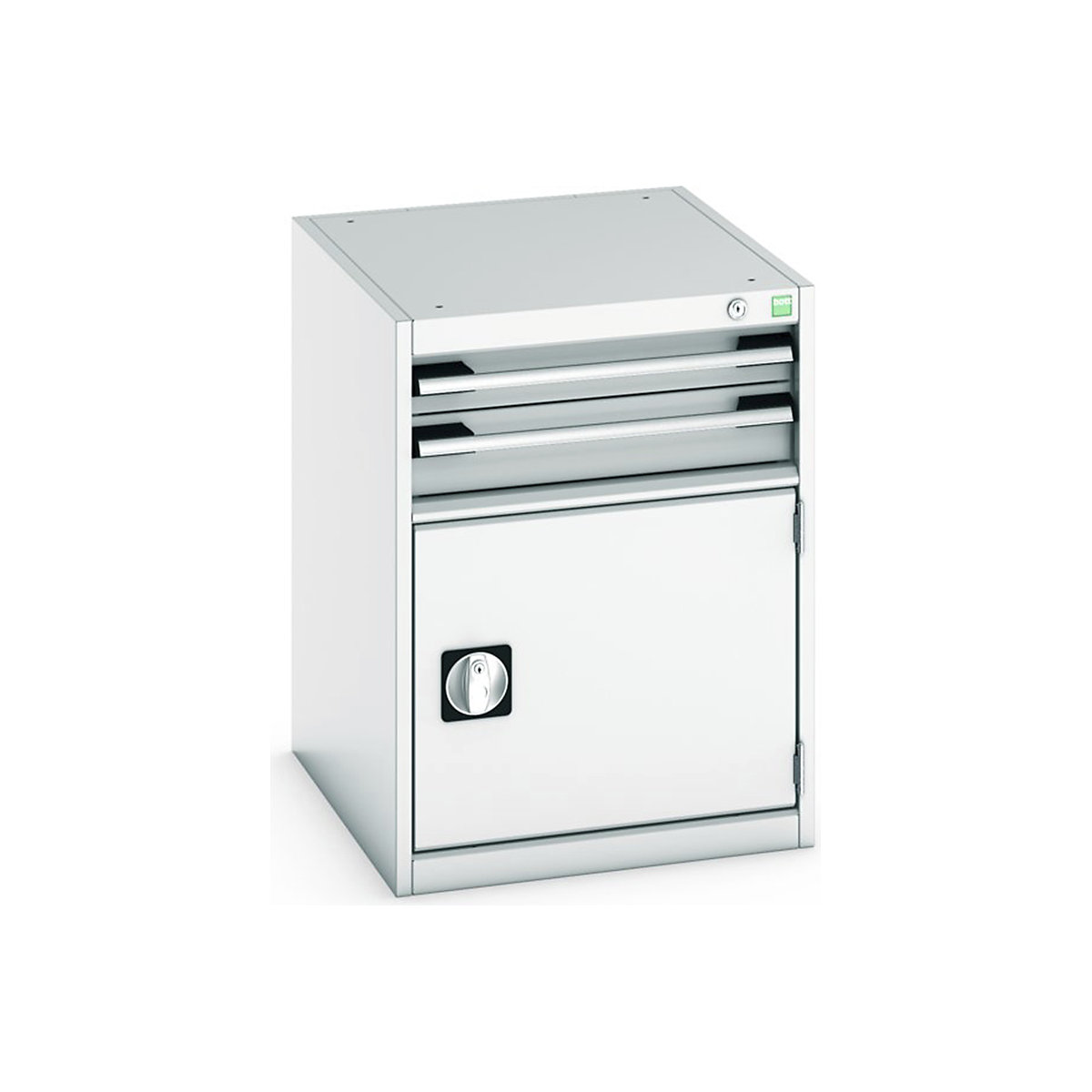 Bott Cubio Cabinets | 525mm Wide, Bott Cubio Cabinets | 525mm Wide, Bott Cubio Cabinet | 1 Door & 2 Drawers | 700h x 525w x 650d mm | Light Grey-0