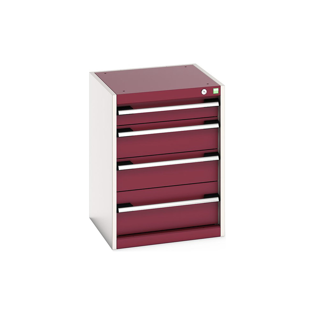 Bott Cubio Cabinets | 525mm Wide, Bott Cubio Cabinets | 525mm Wide, Bott Cubio Cabinet | 4 Drawers | 700h x 525w x 525d mm | Red-0