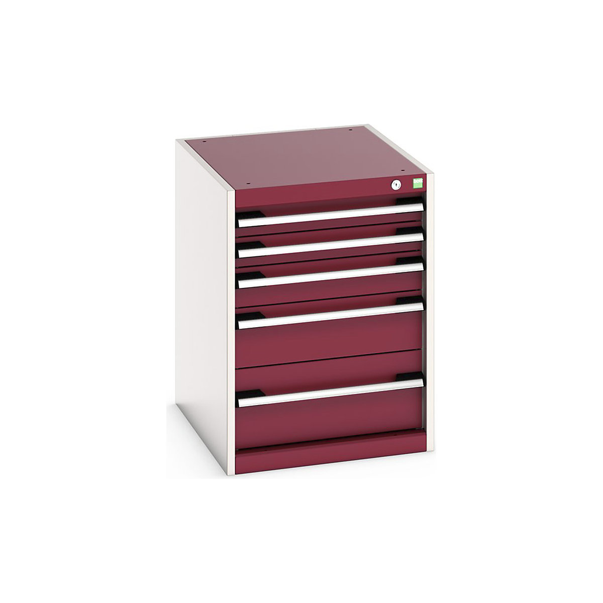 Bott Cubio Cabinets | 525mm Wide, Bott Cubio Cabinets | 525mm Wide, Bott Cubio Cabinet | 5 Drawers | 700h x 525w x 650d mm | Red-0