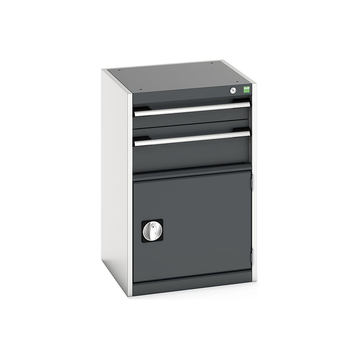 Bott Cubio Cabinets | 525mm Wide, Bott Cubio Cabinets | 525mm Wide, Bott Cubio Cabinet | 1 Door & 2 Drawers | 800h x 525w x 525d mm | Dark Grey-0