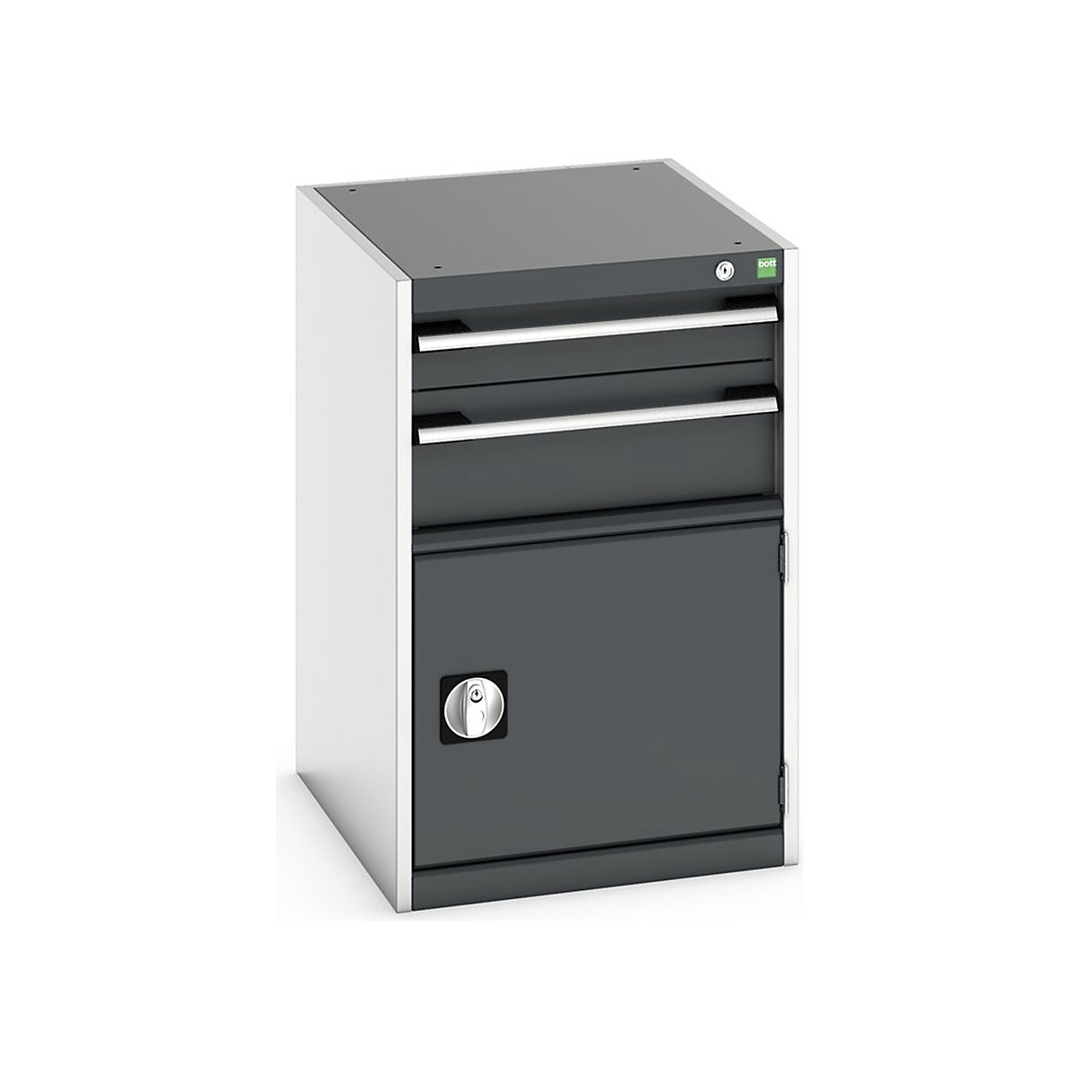 Bott Cubio Cabinets | 525mm Wide, Bott Cubio Cabinets | 525mm Wide, Bott Cubio Cabinet | 1 Door & 2 Drawers | 800h x 525w x 650d mm | Dark Grey-0
