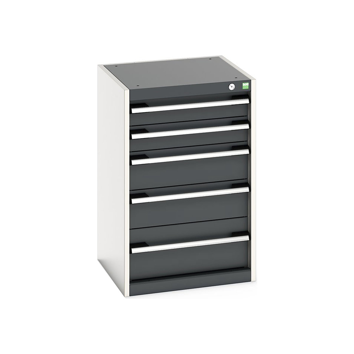 Bott Cubio Cabinets | 525mm Wide, Bott Cubio Cabinets | 525mm Wide, Bott Cubio Cabinet | 5 Drawers | 800h x 525w x 525d mm | Dark Grey-0