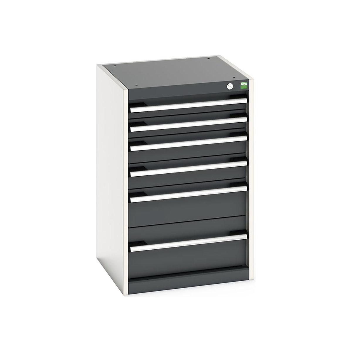 Bott Cubio Cabinets | 525mm Wide, Bott Cubio Cabinets | 525mm Wide, Bott Cubio Cabinet | 6 Drawers | 800h x 525w x 525d mm | Dark Grey-0
