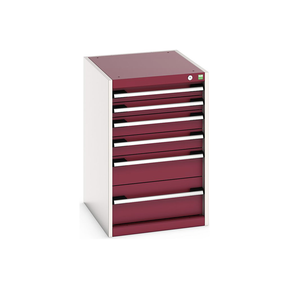 Bott Cubio Cabinets | 525mm Wide, Bott Cubio Cabinets | 525mm Wide, Bott Cubio Cabinet | 6 Drawers | 800h x 525w x 650d mm | Red-0