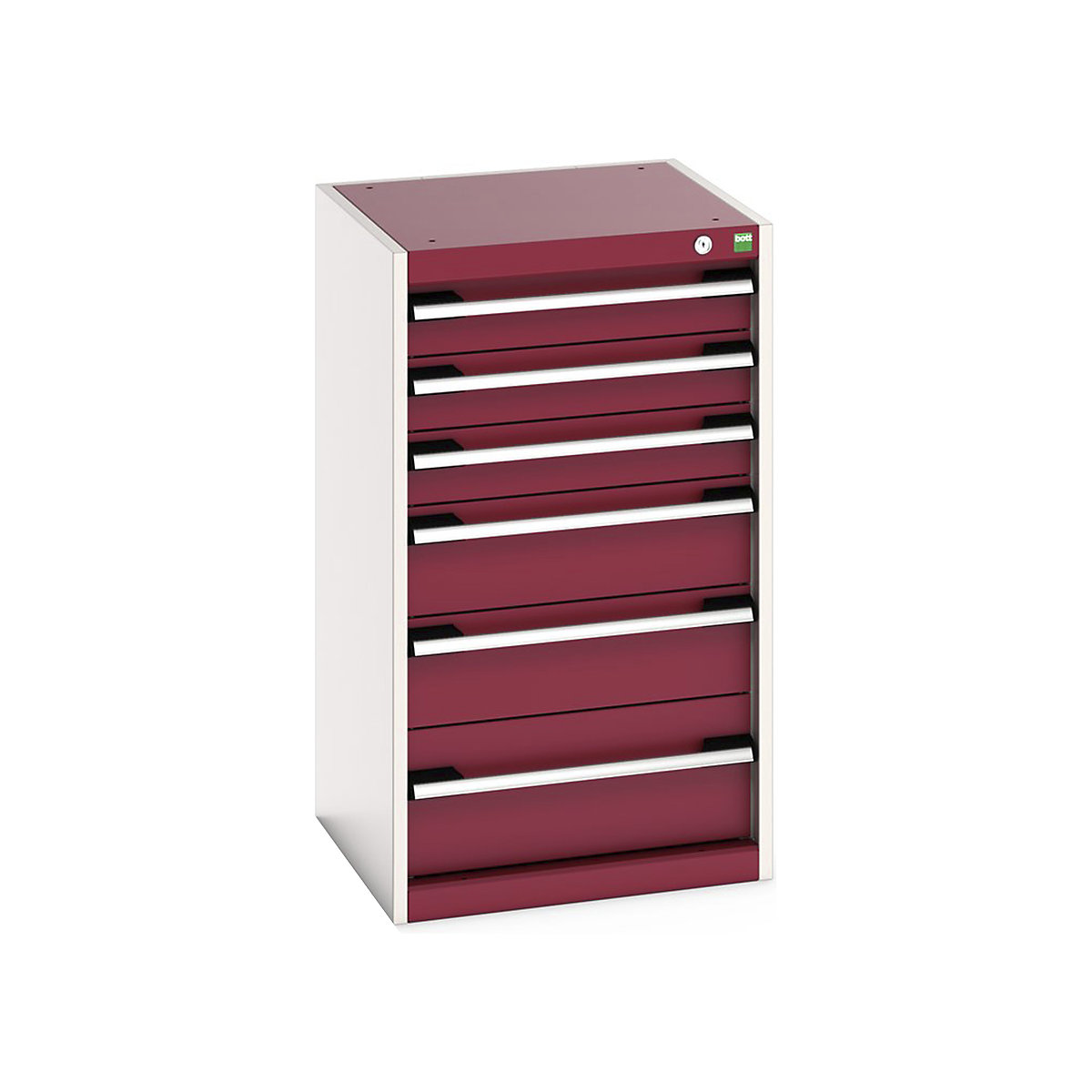 Bott Cubio Cabinets | 525mm Wide, Bott Cubio Cabinets | 525mm Wide, Bott Cubio Cabinet | 6 Drawers | 900h x 525w x 525d mm | Red-0