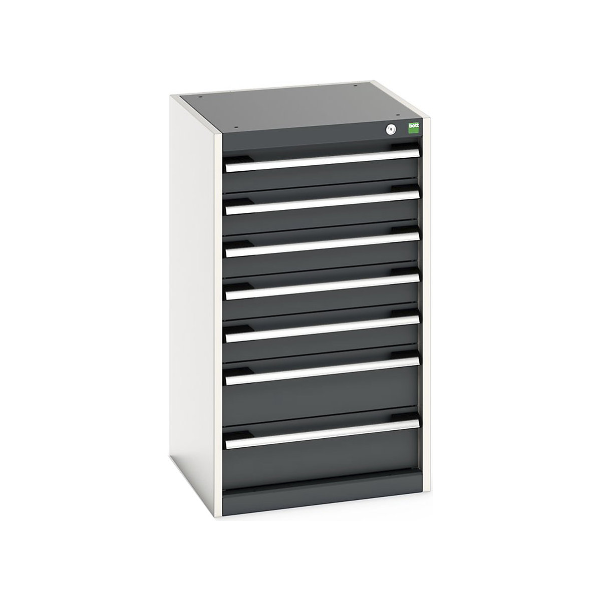 Bott Cubio Cabinets | 525mm Wide, Bott Cubio Cabinets | 525mm Wide, Bott Cubio Cabinet | 7 Drawers | 900h x 525w x 525d mm | Dark Grey-0