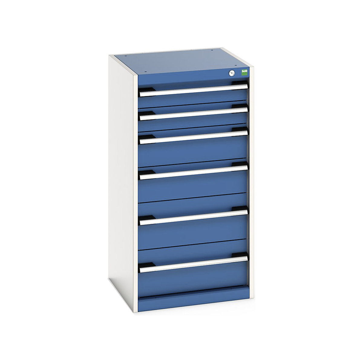 Bott Cubio Cabinets | 525mm Wide, Bott Cubio Cabinets | 525mm Wide, Bott Cubio Cabinet | 6 Drawers | 1000h x 525w x 525d mm | Blue-0