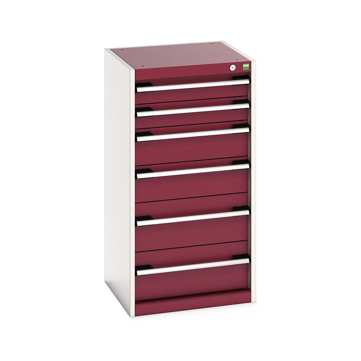 Bott Cubio Cabinets | 525mm Wide, Bott Cubio Cabinets | 525mm Wide, Bott Cubio Cabinet | 6 Drawers | 1000h x 525w x 525d mm | Red-0